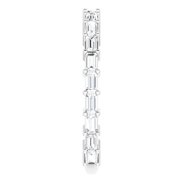 East to West Baguette Cut Diamond Ring Anniversary Band