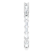 East to West Baguette Cut Diamond Ring Anniversary Band