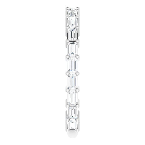 East to West Baguette Cut Diamond Ring Anniversary Band