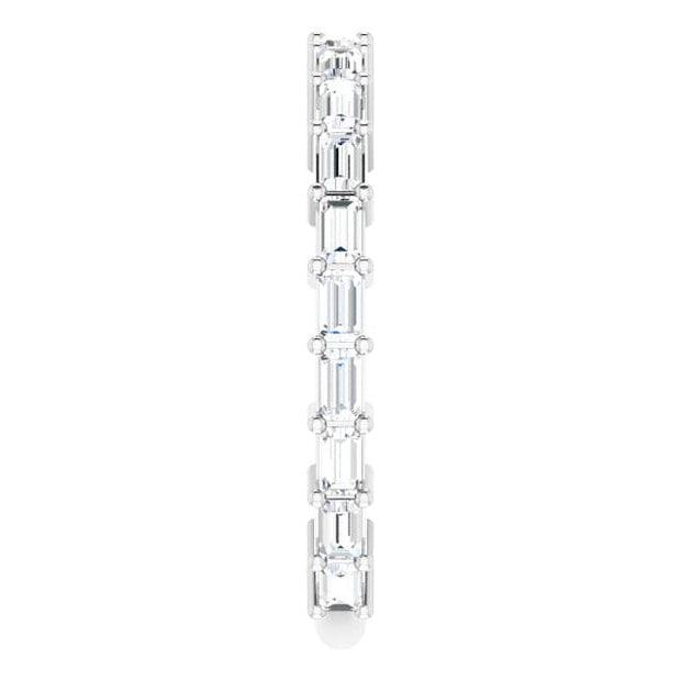 East to West Baguette Cut Diamond Ring Anniversary Band