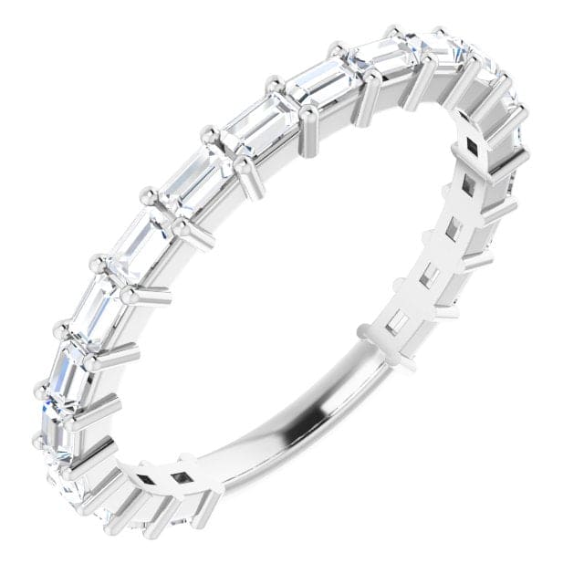 East to west baguette cut diamond ring anniversary band