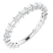 East to West Baguette Cut Diamond Ring Anniversary Band