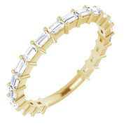 East to West Baguette Cut Diamond Ring Anniversary Band