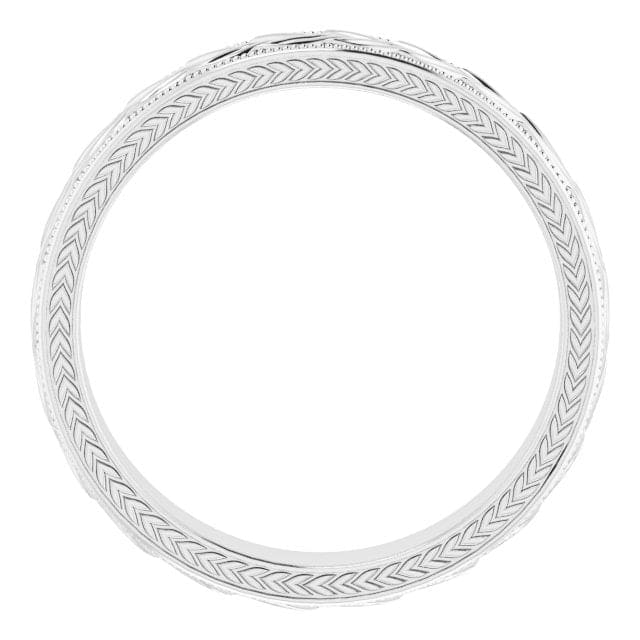 14k gold wheat pattern band 5 mm width