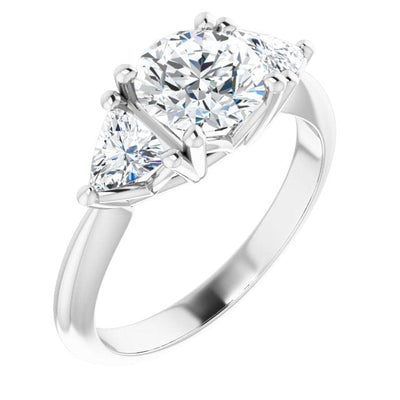 Trillion Cut 3 Stone Diamond Ring