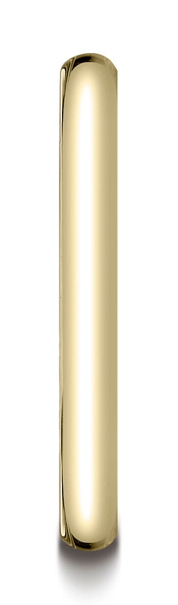 14k Yellow Gold 2.5mm Traditional Dome Oval Ring - 12514ky
