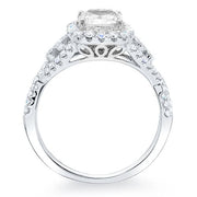 Princess Cut Twist Shank Engagement Ring Side Profile