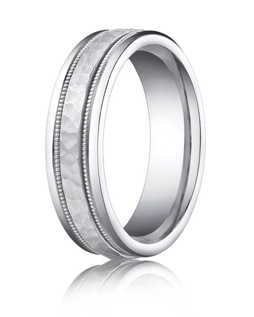 14k all rose gold 6mm comfort fit hammered finished with milgrain carved design band   cfrb15630914kr