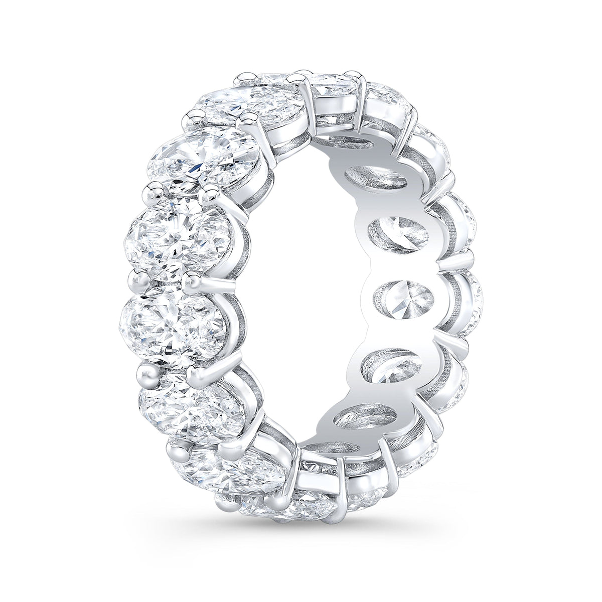 Oval eternity band side profile