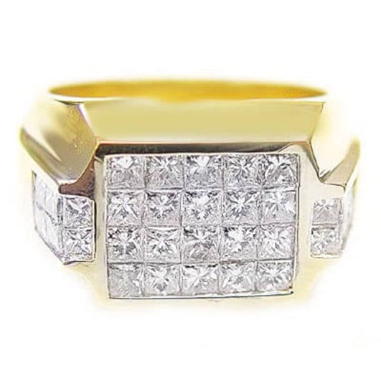 Men's Diamond Ring Invisible Set