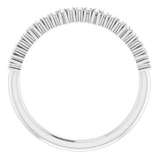 Half Eternity Mixed Baguette Ring Side Profile