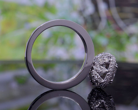 Fleur Halo Cushion Cut Engagement Ring Profile View