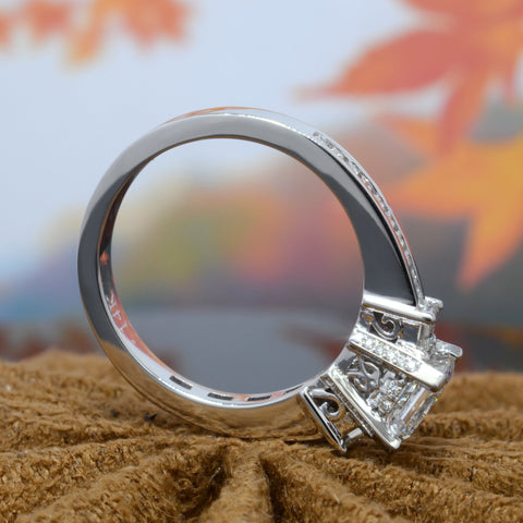 Engagement rings with on sale colored accent stones