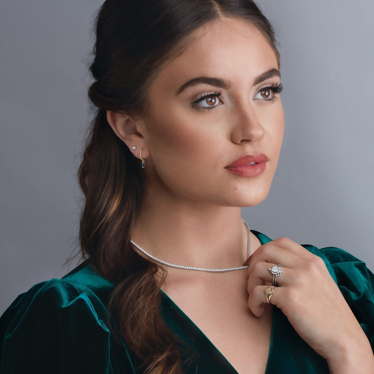 Diamond tennis choker necklace 3