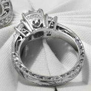 Radiant Cut Engagement Ring Art Deco