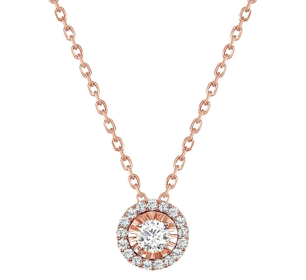 Halo Diamond Pendant Necklace