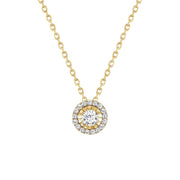 Halo Diamond Pendant Necklace