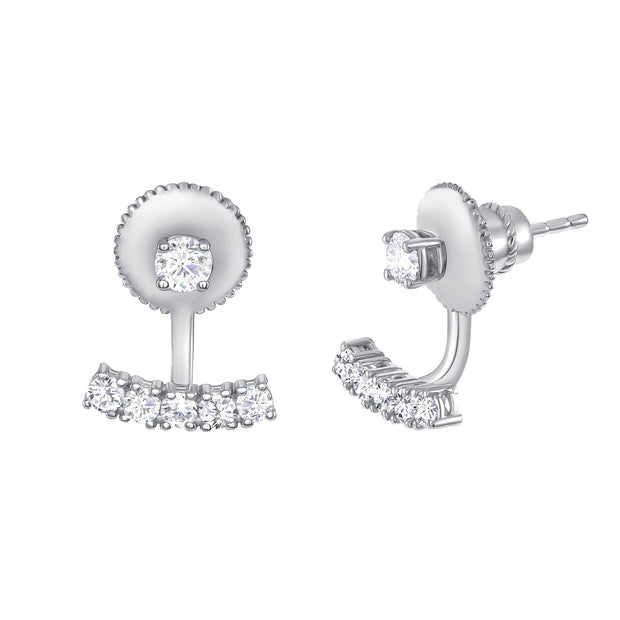 0.70 Ct. Floating Jacket Diamond Earrings with Studs