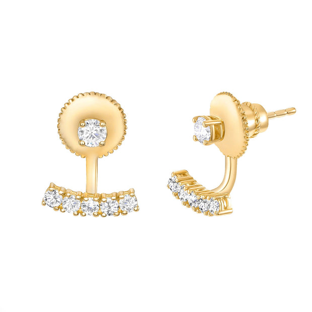 0.70 Ct. Floating Jacket Diamond Earrings with Studs