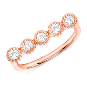 Bezel Champagne Diamond Bar Ring