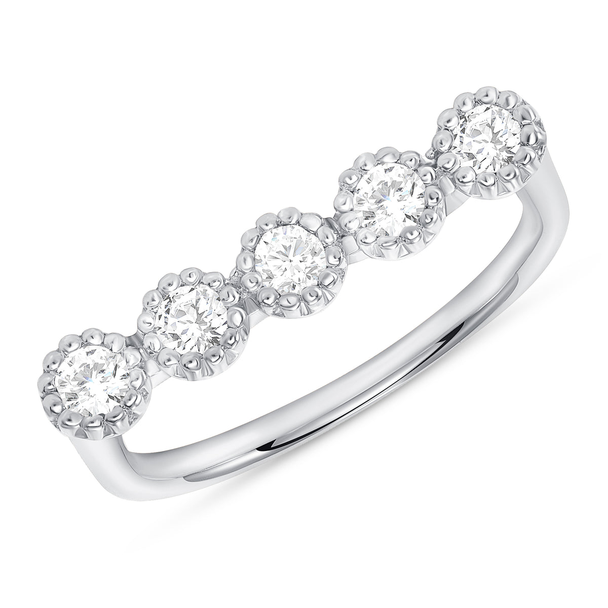 Bezel champagne diamond bar ring