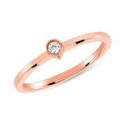 LEDODI Bezel Promise Ring