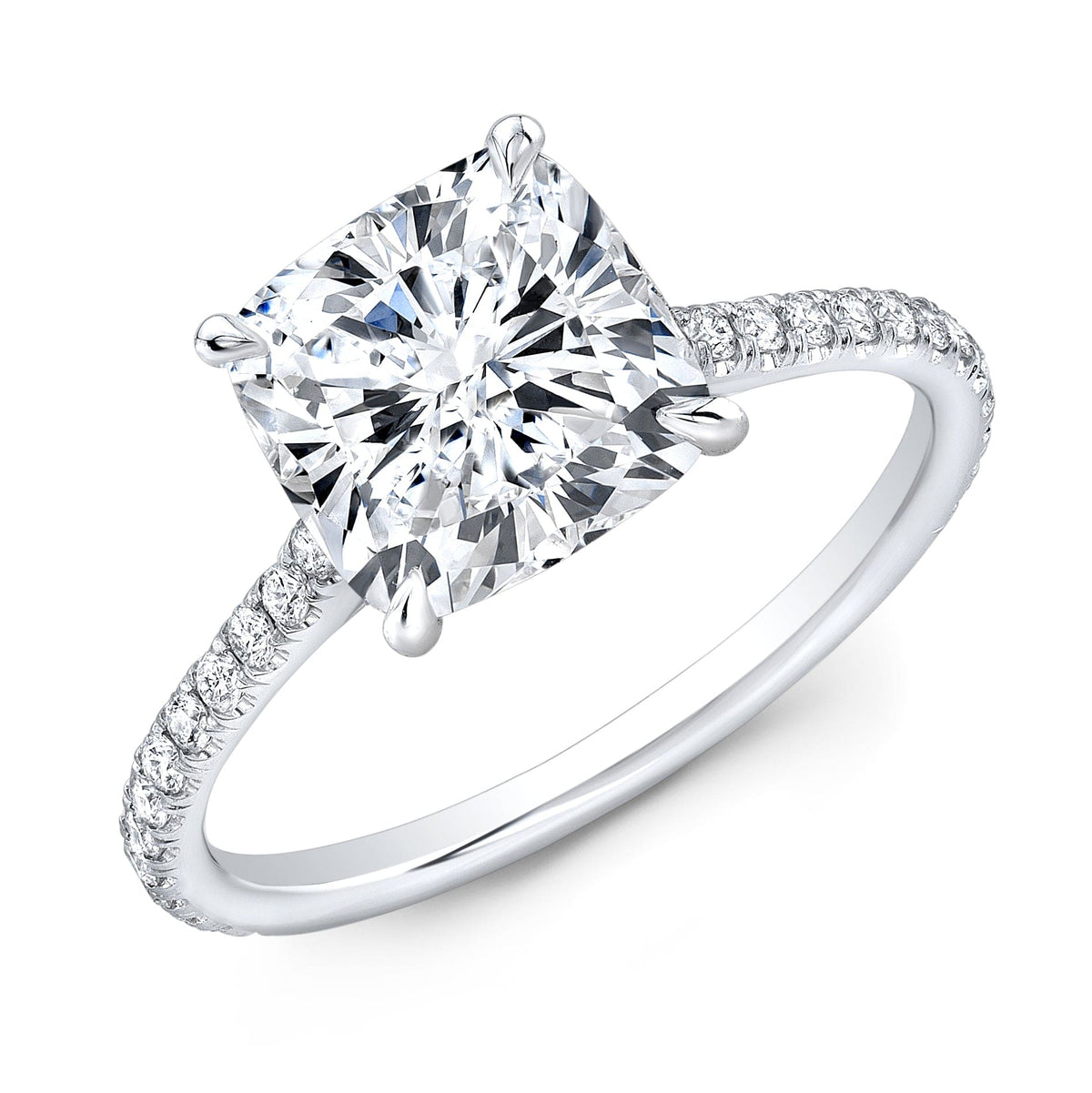 classic u pave diamond engagement ring