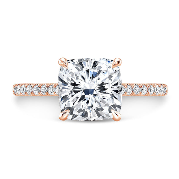 Bonjour Classic U-Pave Diamond Engagement Ring