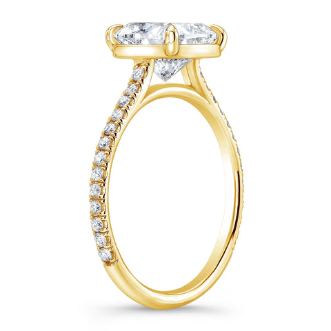 Bonjour Classic U-Pave Diamond Engagement Ring