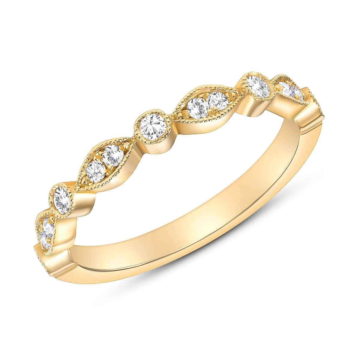 Carousel round diamond ring