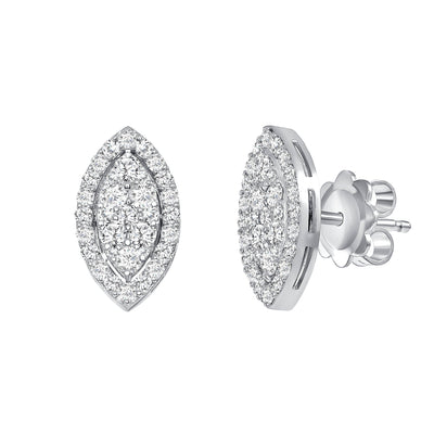 0.80 Ct. Marquise Pave Diamond Earrings