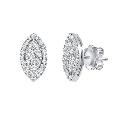 0.80 Ct. Marquise Pave Diamond Earrings
