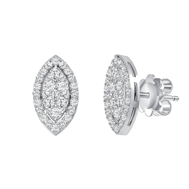 0.80 Ct. Marquise Pave Diamond Earrings