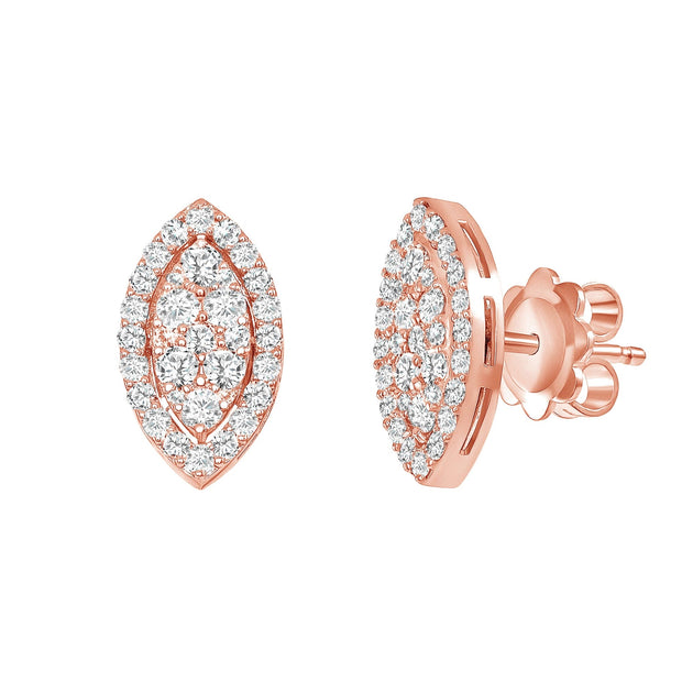 0.80 Ct. Marquise Pave Diamond Earrings