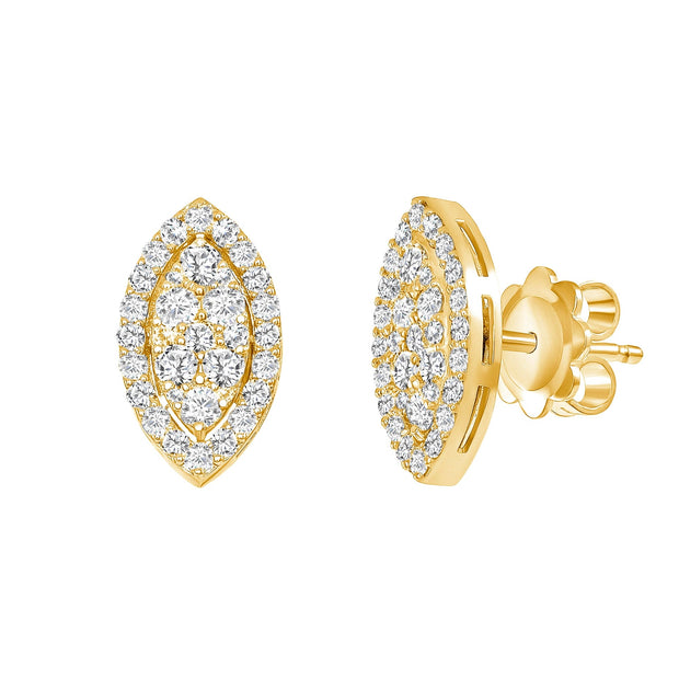 0.80 Ct. Marquise Pave Diamond Earrings