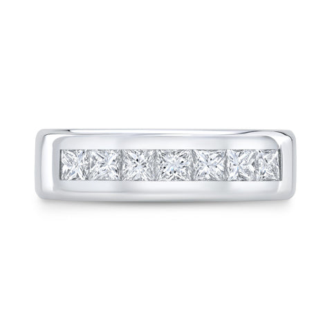 Men's Diamond Ring Channel Set Front View