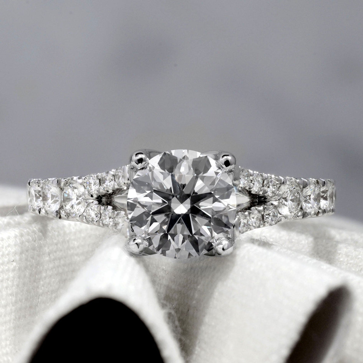 Split shank engagement ring