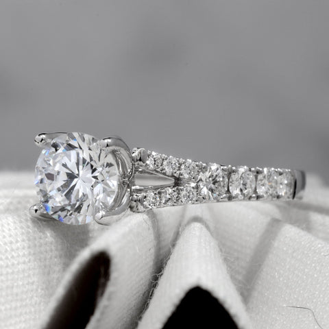 Split Shank Engagement Ring Side Profile
