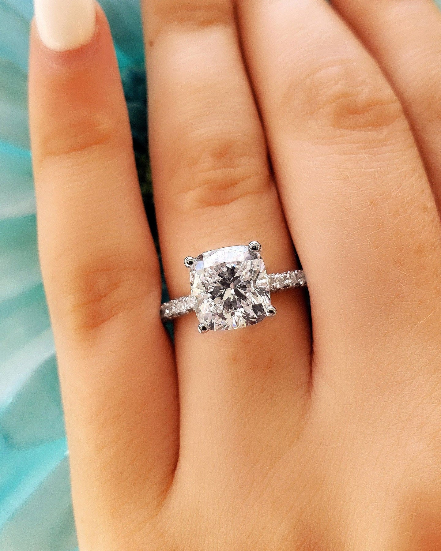 Cushion Cut Engagement Ring at Diamond and Gold Warehouse