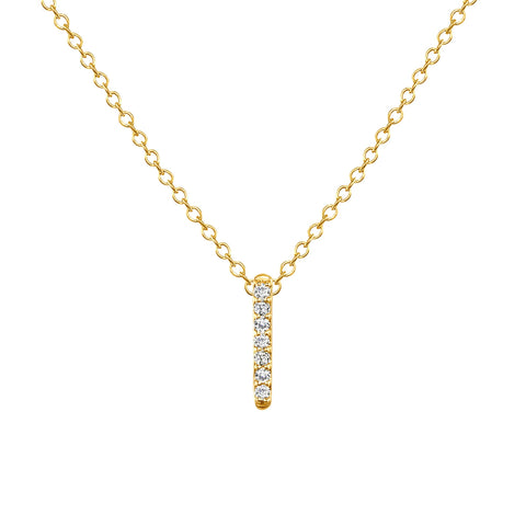 Dainty Diamond Bar Necklace