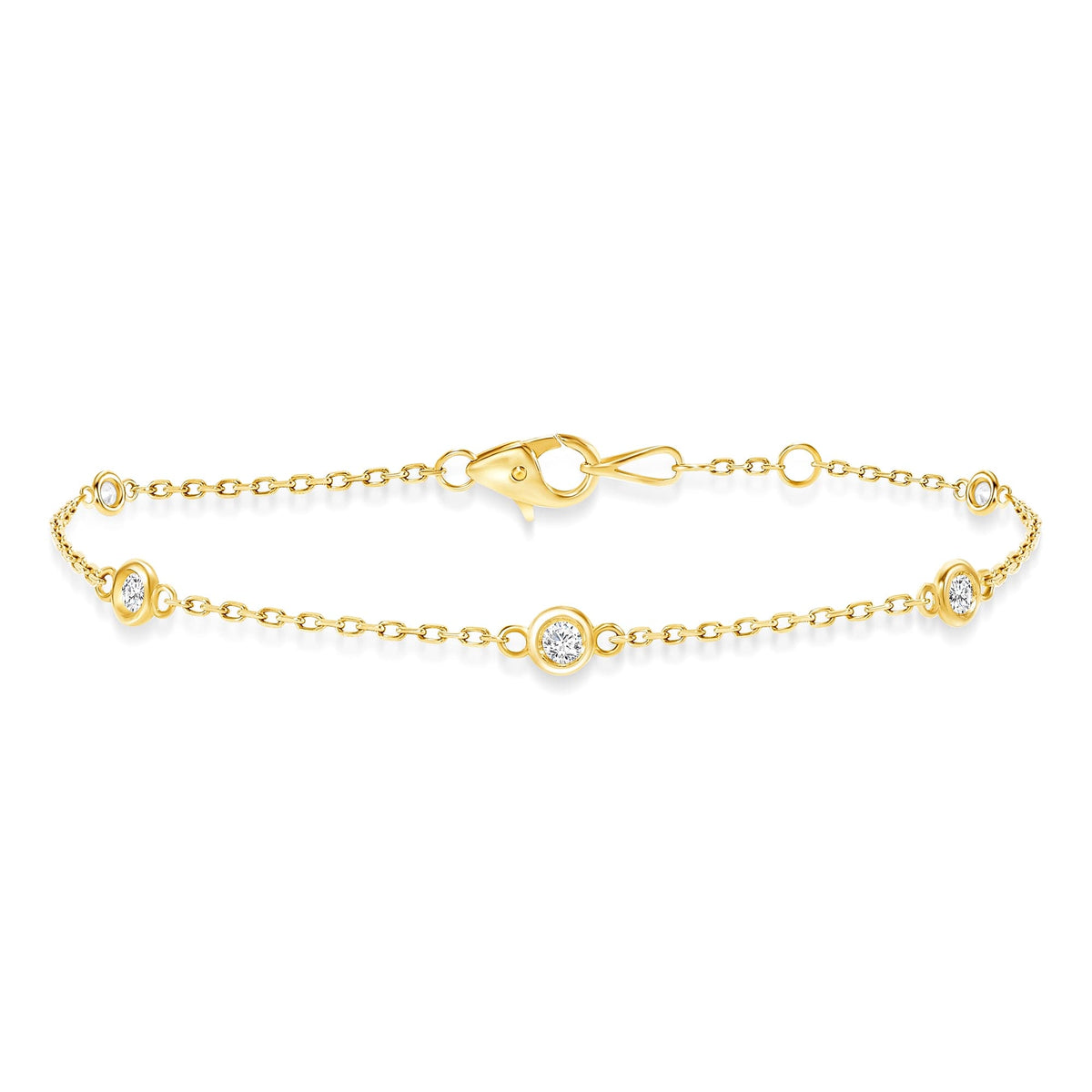 Diamond bezel bracelet
