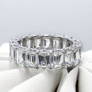 7 Carats Emerald Cut Diamond Eternity Ring
