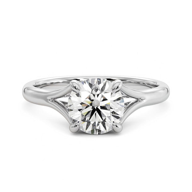 Split Shank Solitaire Engagement Ring