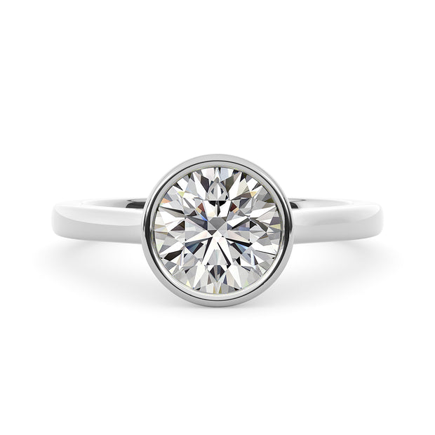 Bezel Solitaire Engagement Ring