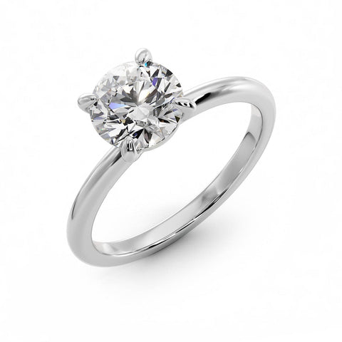 1.50 Ct. Round Solitaire Engagement Ring H Color VS2 GIA Certified 3X