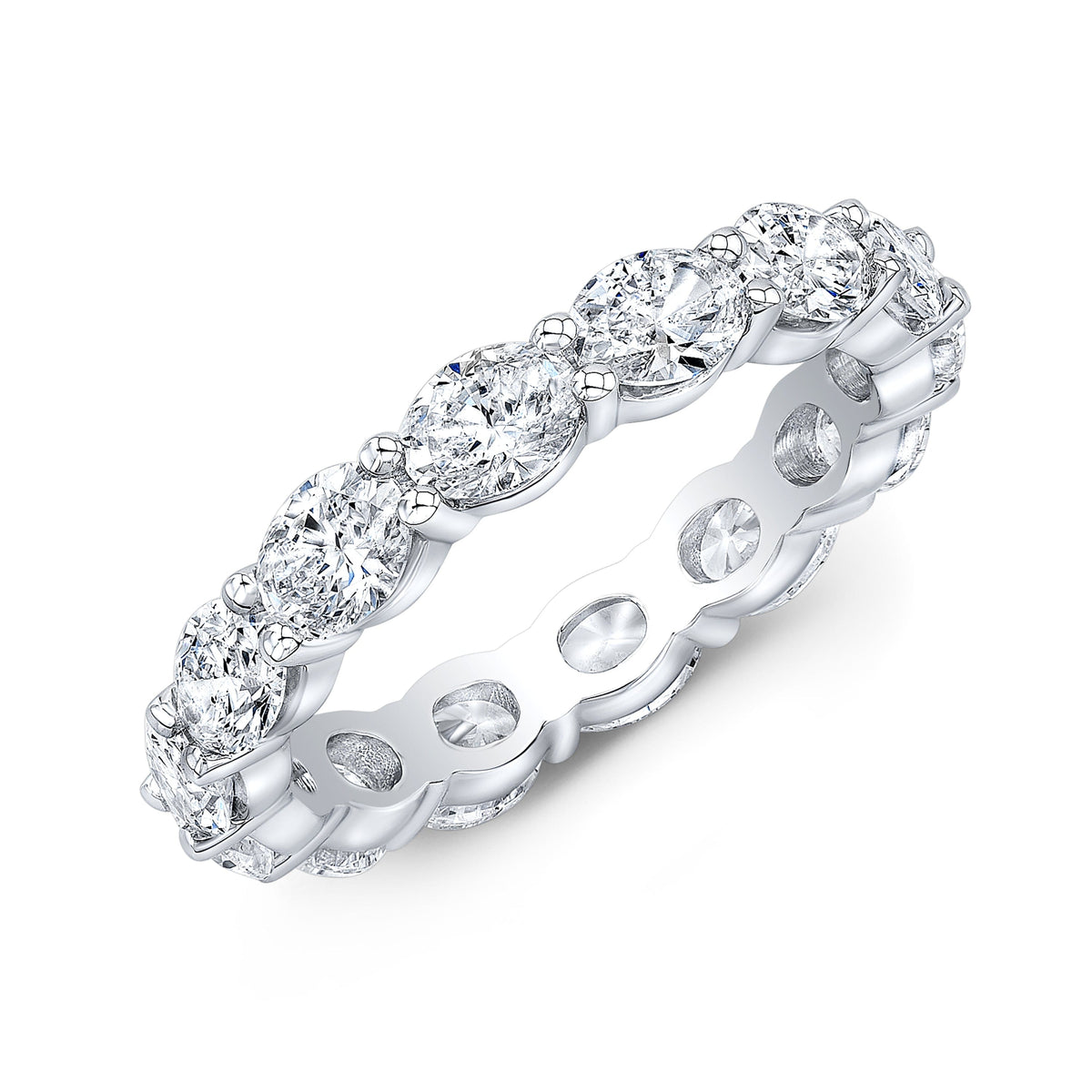 East west oval eternity band