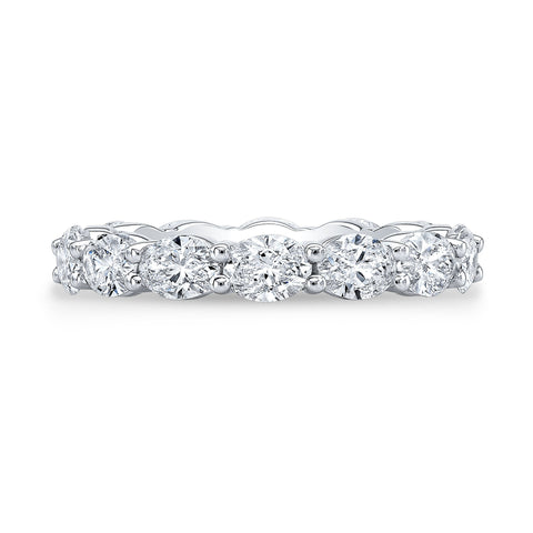 East to West Oval Eternity Band Front View