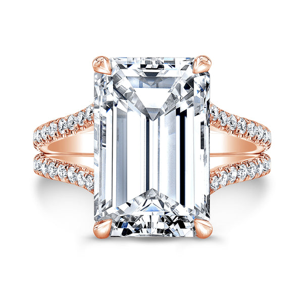 Split Shank Diamond Engagement Ring U-Pave