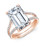 Split Shank Diamond Engagement Ring U-Pave