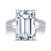 Split Shank Diamond Engagement Ring U-Pave
